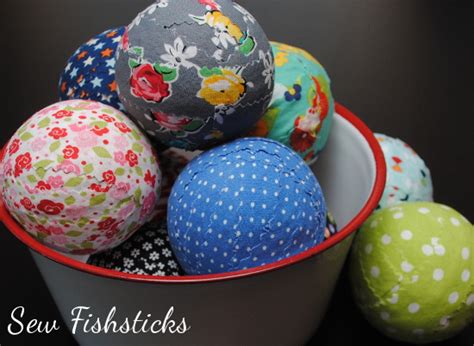 how to cover balls with fabric